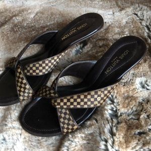 Louis Vuitton Damier Ponyhair Sandals